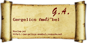 Gergelics Amábel névjegykártya